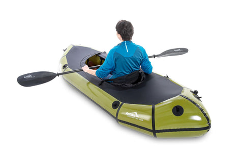 Anfibio Rebel 3KL+ — lang ekspedisjons-packraft med spruttrekk