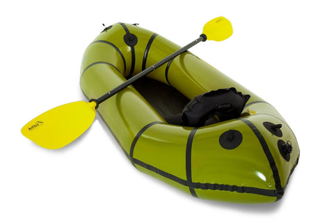 Anfibio Alpha XC packraft i Fresh Green – ultralett kompakt packraft for fjell og fiske
