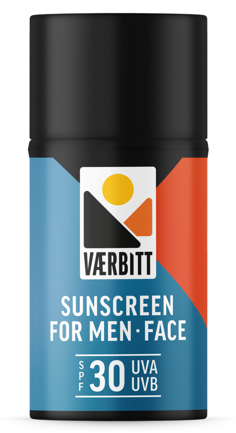 Værbitt Ansiktssolkrem SPF 30 50ml – svanemerket ansiktssolkrem for menn
