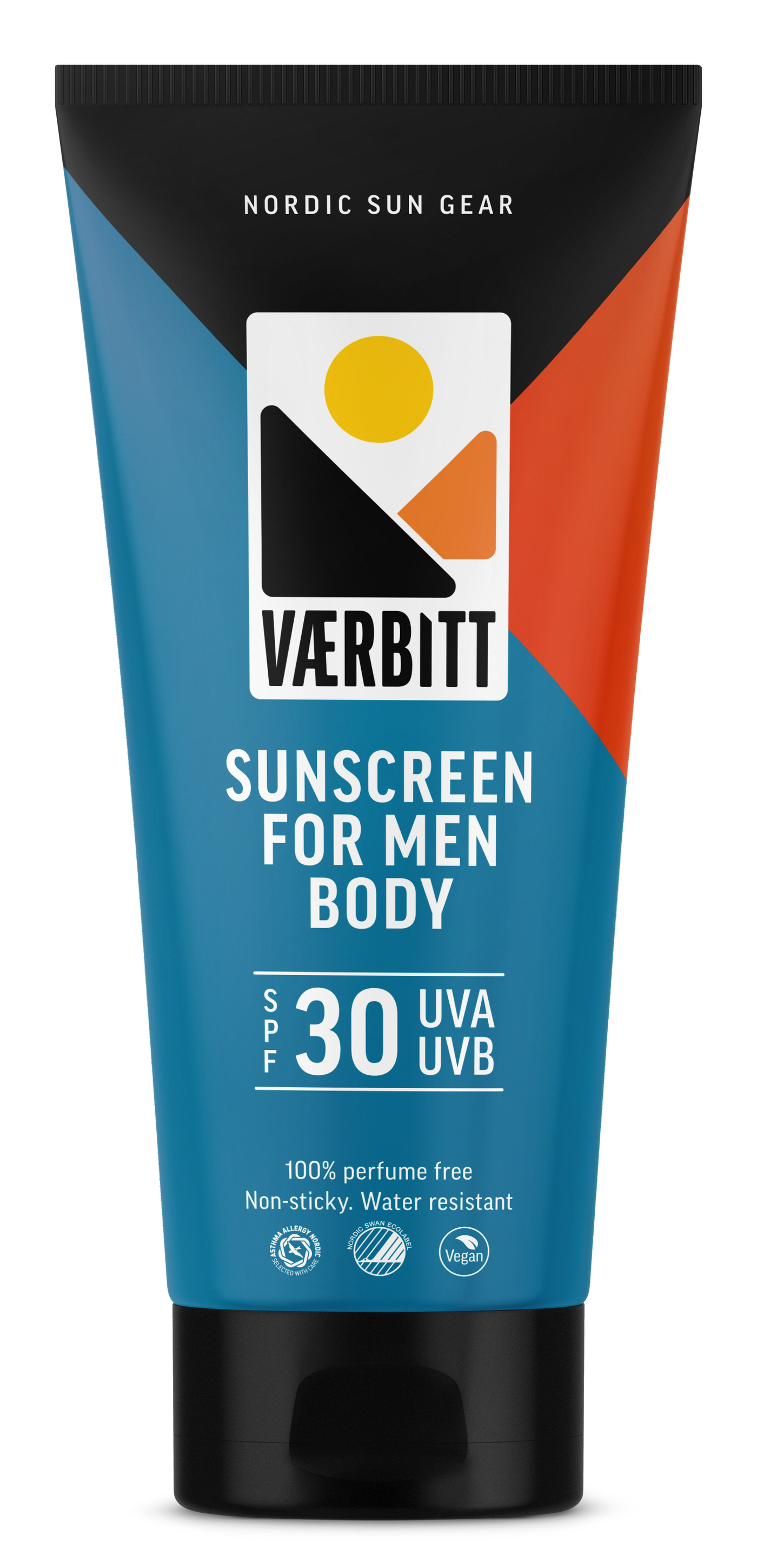 Værbitt Solkrem Kropp SPF 30 200ml – svanemerket kroppssolkrem for menn