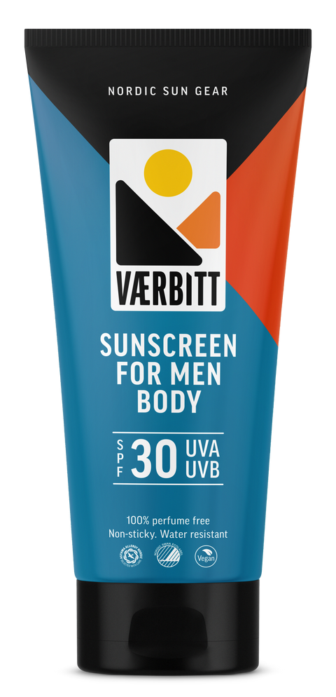 Værbitt Solkrem Kropp SPF 30 200ml – svanemerket kroppssolkrem for menn