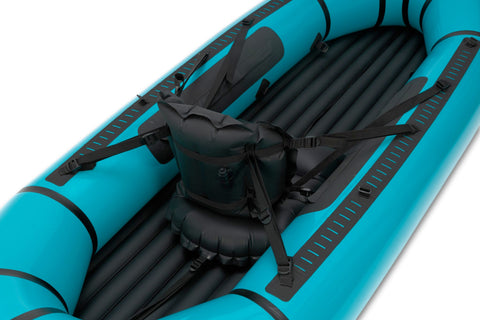 Anfibio Comfort BackBand 2.0 montert i packraft
