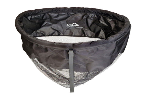 Anfibio FishNet — flytende, sammenleggbar fiskehåv for packraft