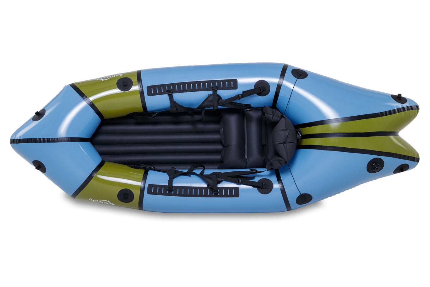 Anfibio Revo CL — selvlensende packraft med TwinTail for elv og tur